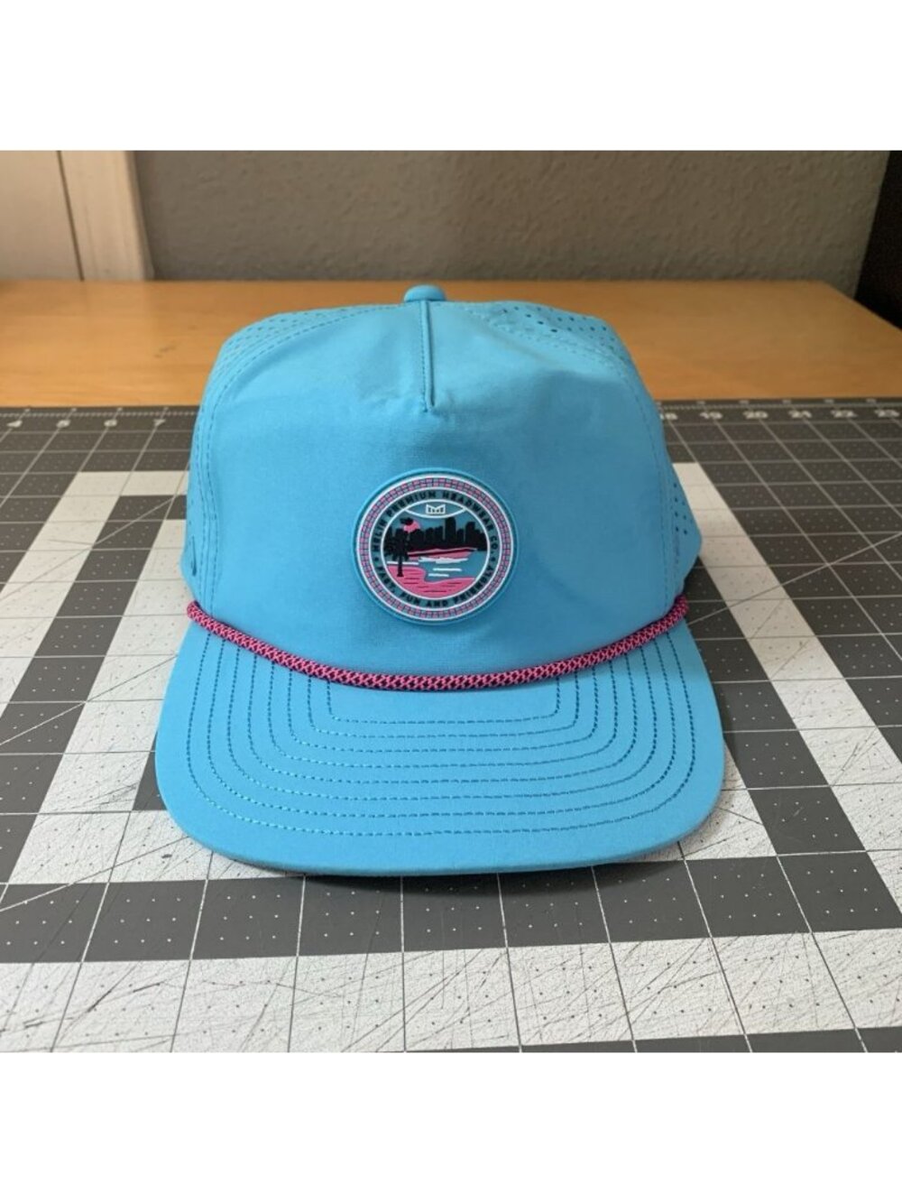 Melin Hydro Coronado Hat Mens OS Drip Lagoon Blue Neon Collection Snapback Cap